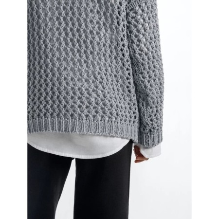 Свитер для девочки Amarobaby Knit Trend, рост 140 см, цвет серый-6