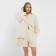 Women's suit (shirt, shorts) minku: overSize color milk, size 46