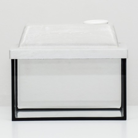 Aquarium "rectangular" with a lid, 5 liters, 25 x 13 x 15.5/18 cm, bleached oak-1