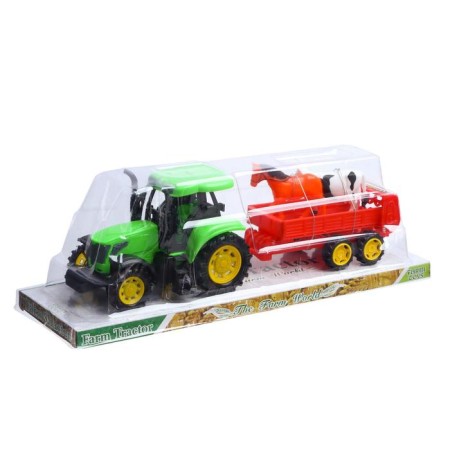 Tractor inertial "Farmer" with trailer and animals-3