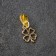Clover keychain "Clover", natural amber