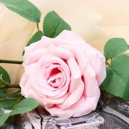 Artificial flowers "rose charm" 8x58 cm, pink-1