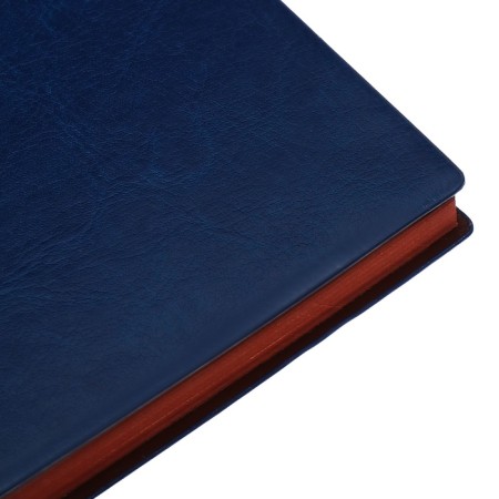 Organizer, B6, 116 sheets, cage, leatherette cover, brown cut, blue-4