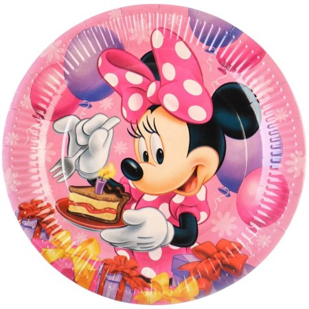 Paper plate "Happy Birthday!", 23 cm, Minnie Mouse-2