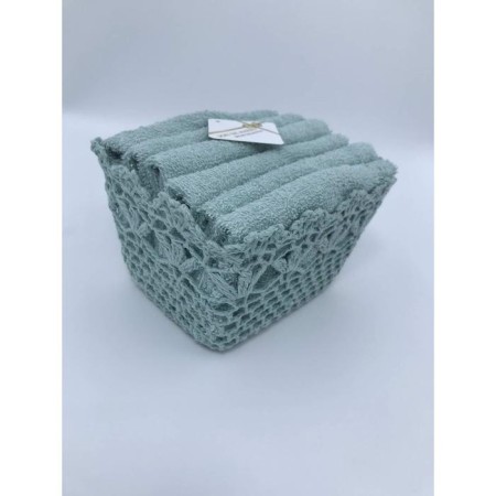 A set of napkins "Aglaya", size 30x30 cm - 6 pcs, green color-2