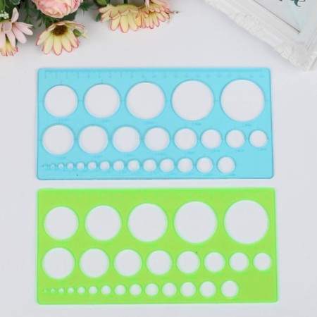 Quilling line "Circles of different diameters" Plastic MIX 20x10 cm-3