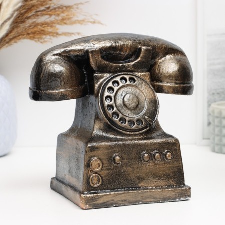 Piggy bank "Phone" 20x19cm, bronze
