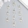 Decor for creativity Metal "Council on a branch" Silver set 10 pcs 2.4x1.9 cm
