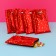Gift, metallized package, "stars" red 17x25 cm, 20 microns 10pcs set