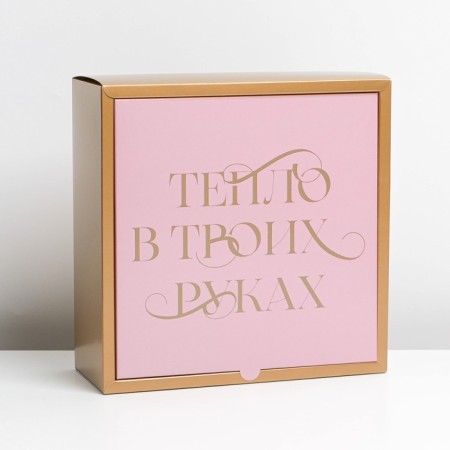 Folding box "Heat in your hands", 25 x 10 x 25 cm, New Year-2
