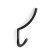 Furniture tundra hook TKT003 Light, three -rod, black