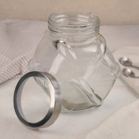 Glass Bank for bulk products "Whirlwind", 1.75 l, 16 × 11 × 17 cm-2
