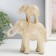 Polystone souvenir "White Elephant with an elephant on the back, with gold - layers" 16x7x19.5 cm