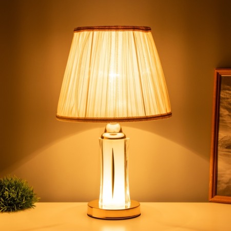 Table lamp "Yasmin" 1x40W E27 1x3W LED gold 25x25x43cm-1