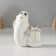 Souvenir Ceramics "White Cobra with a gift" with gold 3.5x8x7.5 cm