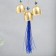 Wind Music Metal "Star, two months and the sun" Blue, from the evil eye 3 bells 27 cm