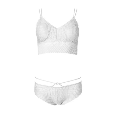 Female set (top, panties), white color, size 46-48-4