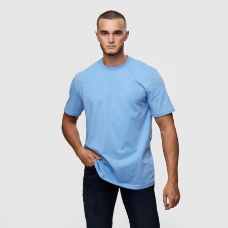 T -shirt male, blue color/print mix, size S