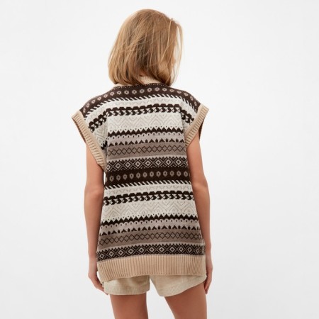 Women's vest minaku beige color, rr 42-44-7