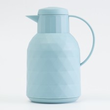 Thermos-coffeery 1 l, retains heat 24 hours, glass flask, turquoise
