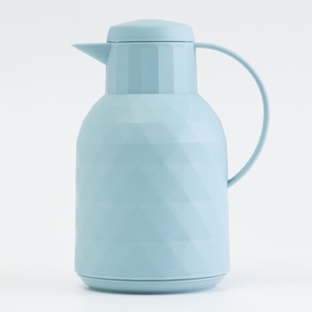 Thermos-coffeery 1 l, retains heat 24 hours, glass flask, turquoise