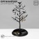 Stand for jewelry "Birds on a tree", 16 × 16 × 31.7 cm, black color
