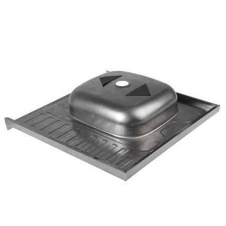 Kitchen sink "Vladiks", invoice, without siphon, 60x60 cm, left, stainless steel 0.4 mm-2