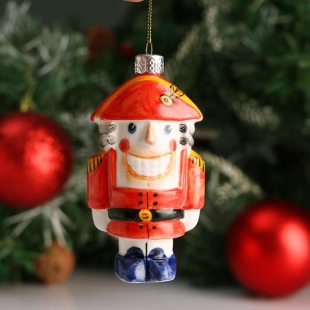 Christmas tree toy "Nutcracker", porcelain,-3