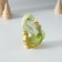 Polystone souvenir "Green cobra on horseshoe" 5x3.5x7.5 cm