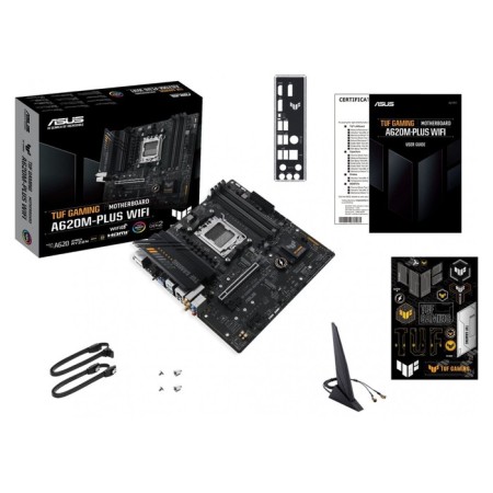 The ASUS TUF Gaming A620M-Plus WiFi Socketam5 AMD A620 4XDDR5 MATX AC`97 8ch (106498-8