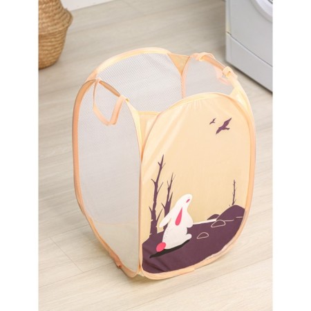 Basket-grid of the shade "Bunny", folding, 32 × 32 × 52 cm, lilac color-8