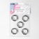 Karabin ring, d = 16/24 mm, thickness - 4 mm, 5 pcs, silver color