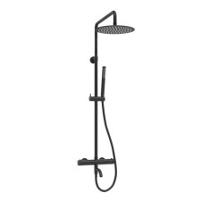 The shower system wasserkraft a288.258.217.bm Thermo, tropical shower, thermostat, black