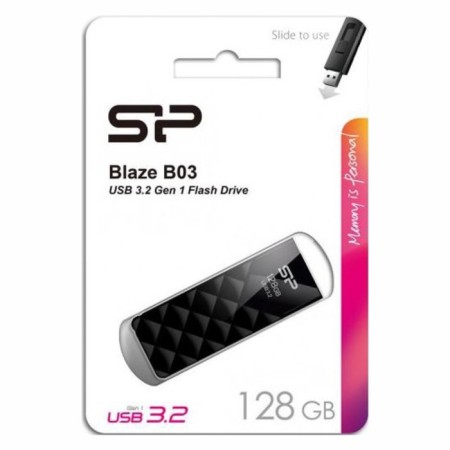 USB flash drive_128 GB Silicon Power Blaze B03 Black USB 3.0 SP128GBUF3B03V1K
