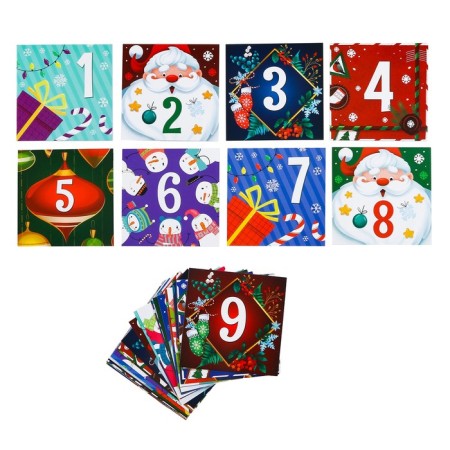 New Year Advent Calendar with postcards "New Year"-3