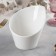 Porcelain dish for Wilmax snacks, 14 × 16 cm, white color