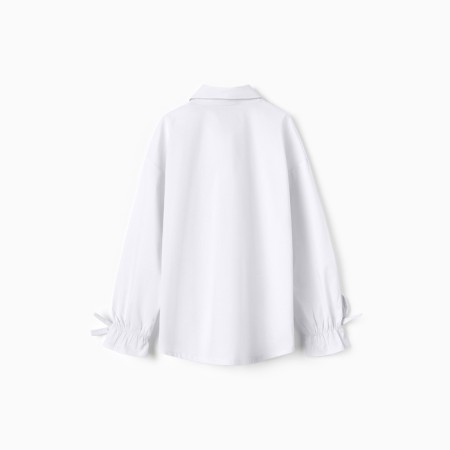 Blouse for girls, white color, height 128 cm-3