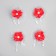 Bows for pens "chamomile", red, 4 pcs