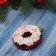 Jewelry decoration "Bright Donut" (set 2 pcs) 9x8 cm, red