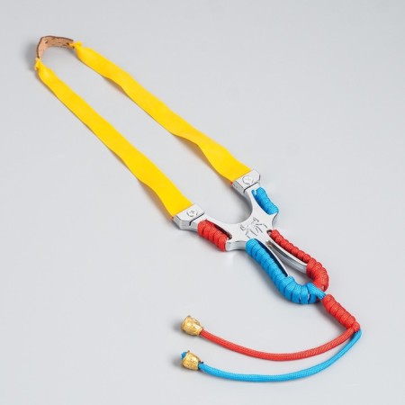 Metal slingshot "Spider", multi -colored, in a braid