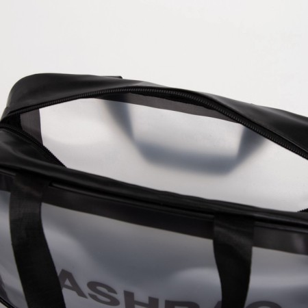 Cosmetic bag with lightning, black color-2