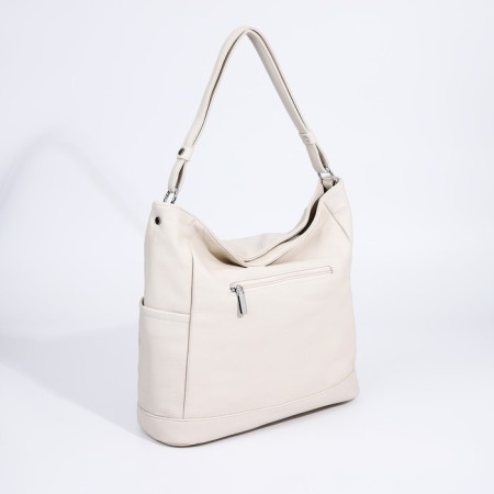 Lugus bag, 3 outer pockets, milk color-1