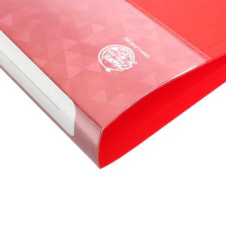Folder on 2 rings A4, Calligrata, 25 mm, 700 μm, internal and end pocket, red-3