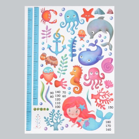 Stick plastic interior color rosteomer "mermaid in the sea" 50x70 cm-1