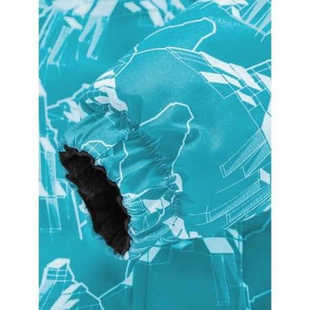 Ski costume for a girl, height 104 cm, turquoise color-10