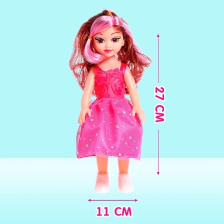 Classic doll "Lida", in a dress, mix-1