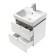 Tumbling under the Aquaton Sky Pro sink, 60 cm, white gloss color