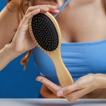 Massage comb “SWAR”, 8.2 × 23.3 cm, color “Light Wood”/Black-5