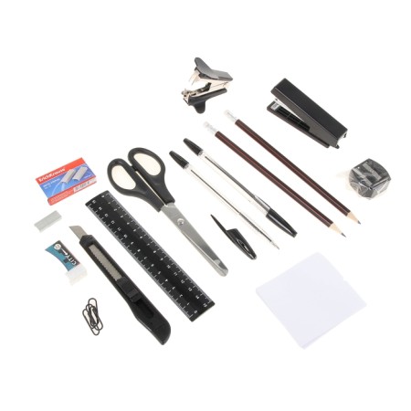 Set of desktop Erichkrause Office, 14 items, rotating, black-1