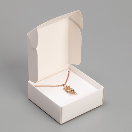 Box for jewelry, packaging, “white”, 7.5 x 7.5 x 3 cm-4